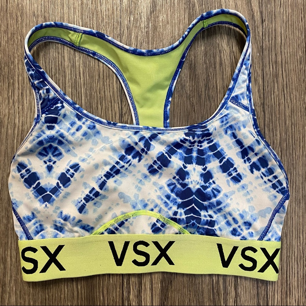 VICTORIA’S SECRET BLUE/NEON SPORTS BRA, size S